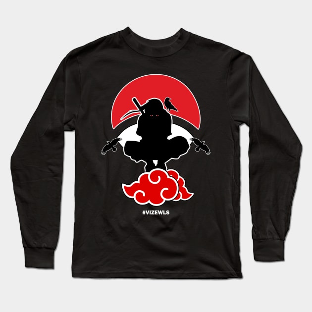 Itachi | Crouching Ninja Long Sleeve T-Shirt by Vizewls